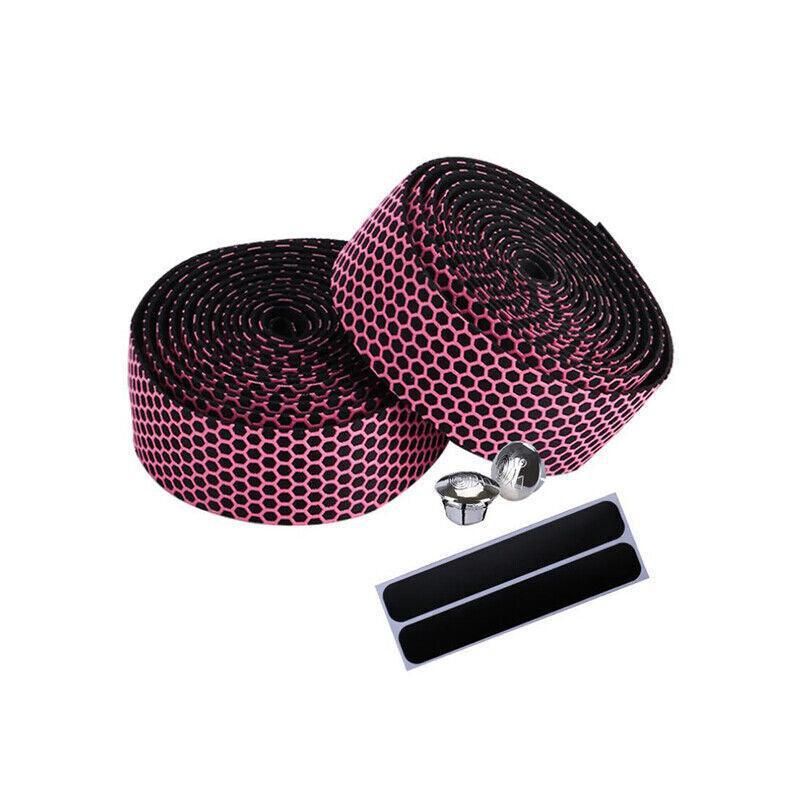 2X Thick Bicycle Handlebar Tape Bar Drop Wrap Mtb Road Bike Anti-Slip Punch - Pink V528-BICYCLEHANDLEBARTAPE-PINK-960788