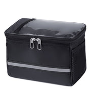 Waterproof Bicycle Handlebar Bag with Touchscreen Phone Pocket and Reflective Strip V528-BIKEBAG-BLACK-12706