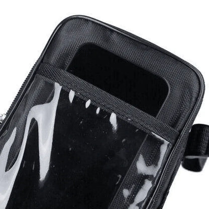 Waterproof Bicycle Handlebar Bag with Touchscreen Phone Pocket and Reflective Strip V528-BIKEBAG-BLACK-12706