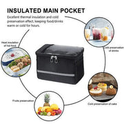 Waterproof Bicycle Handlebar Bag with Touchscreen Phone Pocket and Reflective Strip V528-BIKEBAG-BLACK-12706