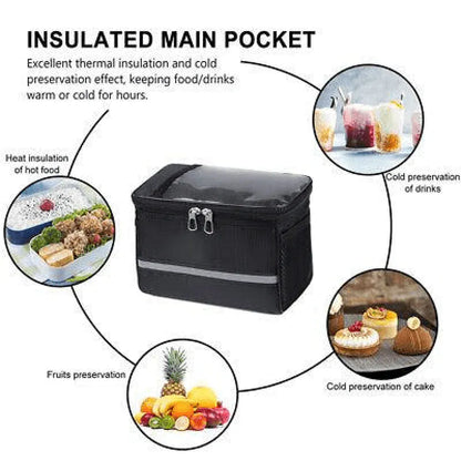 Waterproof Bicycle Handlebar Bag with Touchscreen Phone Pocket and Reflective Strip V528-BIKEBAG-BLACK-12706