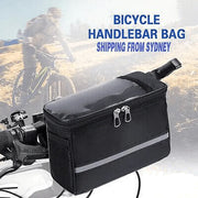Waterproof Bicycle Handlebar Bag with Touchscreen Phone Pocket and Reflective Strip V528-BIKEBAG-BLACK-12706