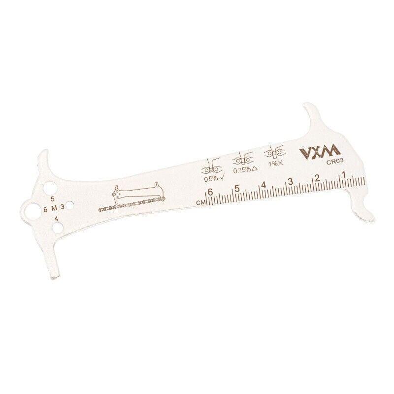 3 in 1 Bike Chain Wear Indicator Chain Hook Bolt Gauge Ruler Tool Stainless Steel V528-BIKECHAINWEAR-565208