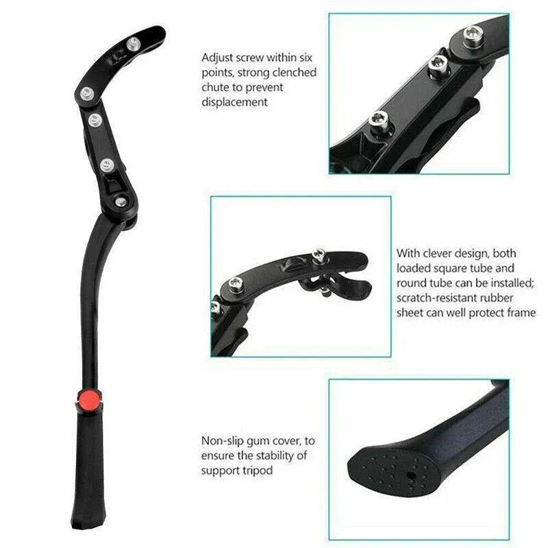 Adjustable Bike Side Kickstand 24 to 29 Inch Bicycle Parking Stand V528-BIKELEGS-BLACK-46108