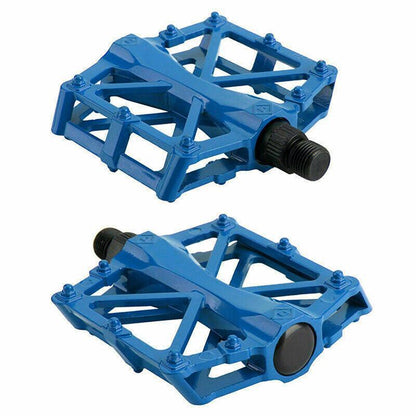 Bike Pedals Alloy Mountain Road MTB Colored Bicycle Nonslip Cycling Pedals 9/16" - Black V528-BIKEPEDALS-2PCS-BLACK-401121