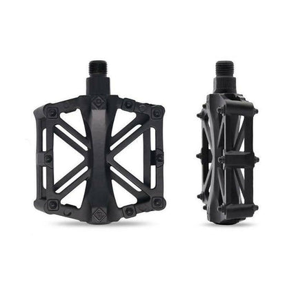 Bike Pedals Alloy Mountain Road MTB Colored Bicycle Nonslip Cycling Pedals 9/16" - Black V528-BIKEPEDALS-2PCS-BLACK-401121