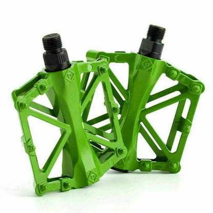 Bike Pedals Alloy Mountain Road MTB Colored Bicycle Nonslip Cycling Pedals 9/16" - Blue V528-BIKEPEDALS-2PCS-BLUE-502576