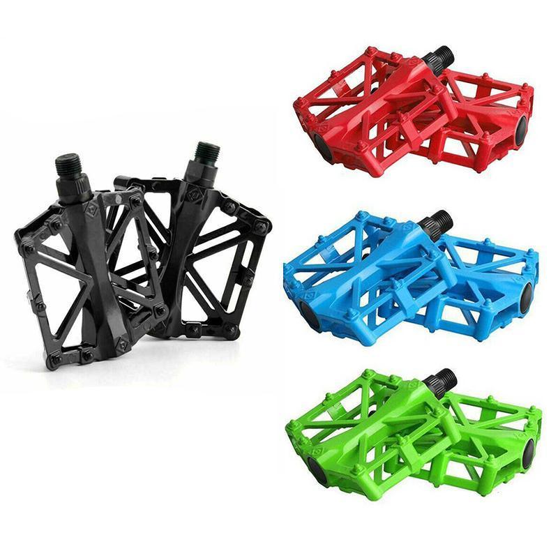Bike Pedals Alloy Mountain Road MTB Colored Bicycle Nonslip Cycling Pedals 9/16" - Green V528-BIKEPEDALS-2PCS-GREEN-846656