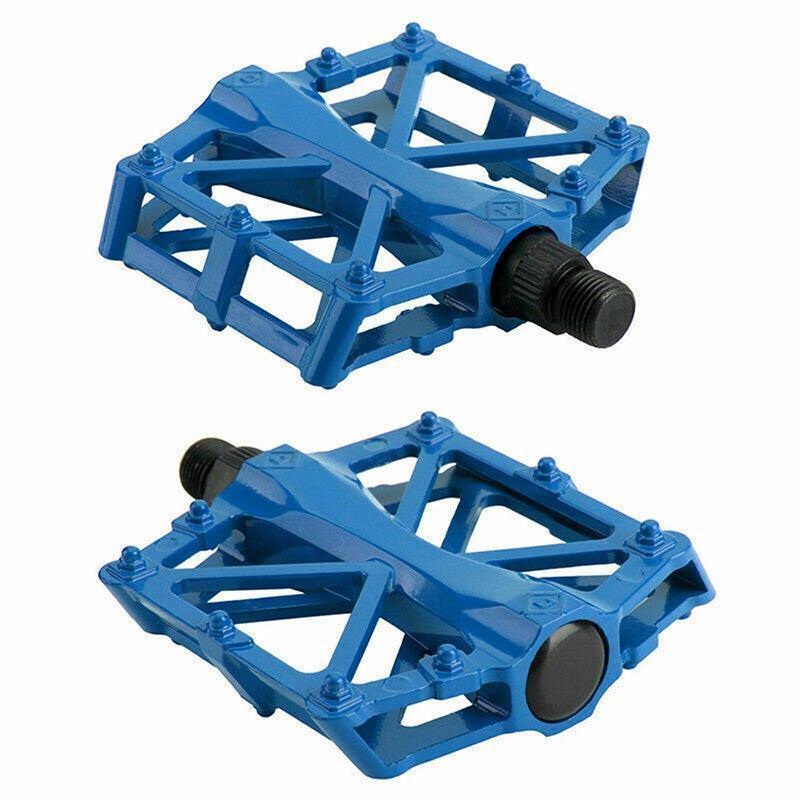 Bike Pedals Alloy Mountain Road MTB Colored Bicycle Nonslip Cycling Pedals 9/16" - Red V528-BIKEPEDALS-2PCS-RED-980638