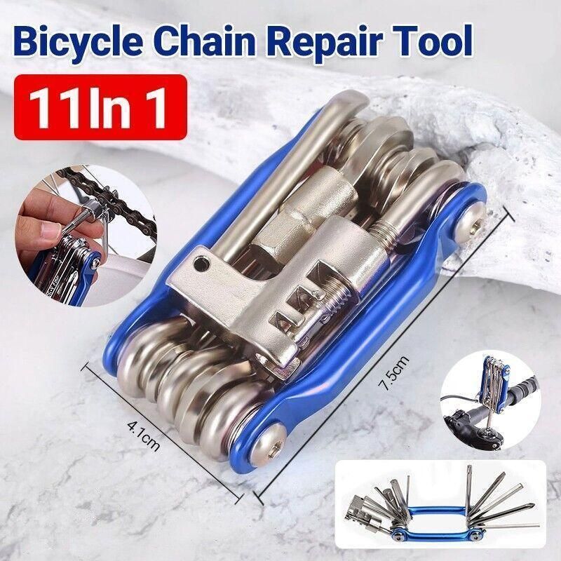 Bicycle Chain Multi-Function Bike Portable Breaker Tool Repair Kit Extractor V528-BIKEPORTABLE-BLUE-943722