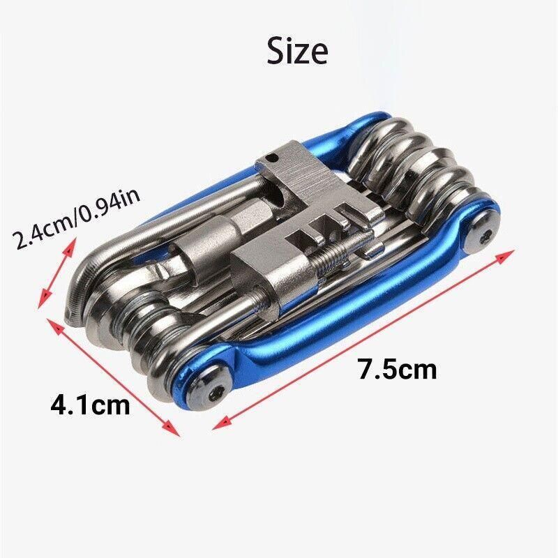 Bicycle Chain Multi-Function Bike Portable Breaker Tool Repair Kit Extractor V528-BIKEPORTABLE-BLUE-943722