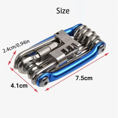 Bicycle Chain Multi-Function Bike Portable Breaker Tool Repair Kit Extractor V528-BIKEPORTABLE-BLUE-943722