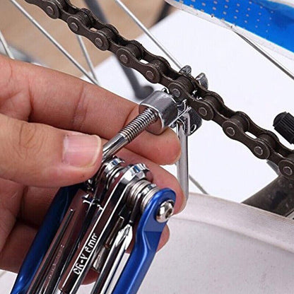 Bicycle Chain Multi-Function Bike Portable Breaker Tool Repair Kit Extractor V528-BIKEPORTABLE-BLUE-943722