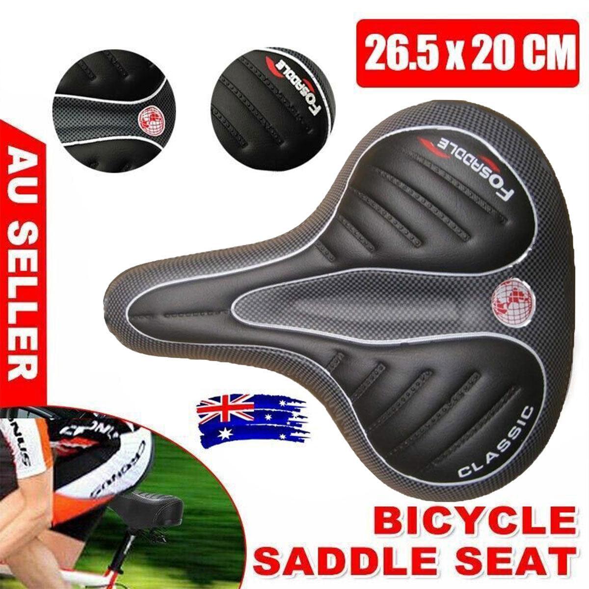 Wide Big Bum Bike Bicycle Gel Cruiser Comfort Saddle Seat Sporty Soft Cushion Au V528-BIKESEAT-642326