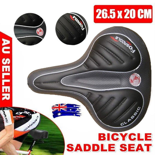 Wide Big Bum Bike Bicycle Gel Cruiser Comfort Saddle Seat Sporty Soft Cushion Au V528-BIKESEAT-642326