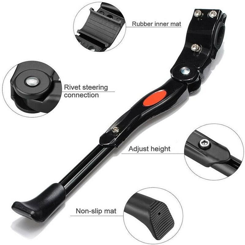 Rear Adjustable Kickstand for Mountain Bicycle Road Bike Parking Support Leg - Black V528-BIKESTAND-BLACK-324657