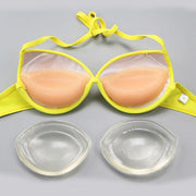 Triangle Push-Up Silicone Bra Inserts Breasts Pad Bikini Bra Cleavage Enhancers - Beige-Big V528-BIKINIBRA-BEIGE-BIG-184019