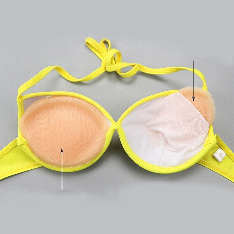 Triangle Push-Up Silicone Bra Inserts Breasts Pad Bikini Bra Cleavage Enhancers - Transparent-Big V528-BIKINIBRA-TRA-BIG-413351
