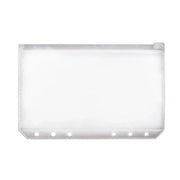 12X A5/A6/A7 Binder Pocket Zipper 6 Holes Pvc Document Filling Bags Clear Kit - A5(21*15CM) V528-BINDERPOCKET-12PCS-A5-108186