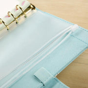 12X A5/A6/A7 Binder Pocket Zipper 6 Holes Pvc Document Filling Bags Clear Kit - A5(21*15CM) V528-BINDERPOCKET-12PCS-A5-108186