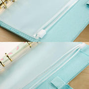 12X A5/A6/A7 Binder Pocket Zipper 6 Holes Pvc Document Filling Bags Clear Kit - A6(17*11CM) V528-BINDERPOCKET-12PCS-A6-116698