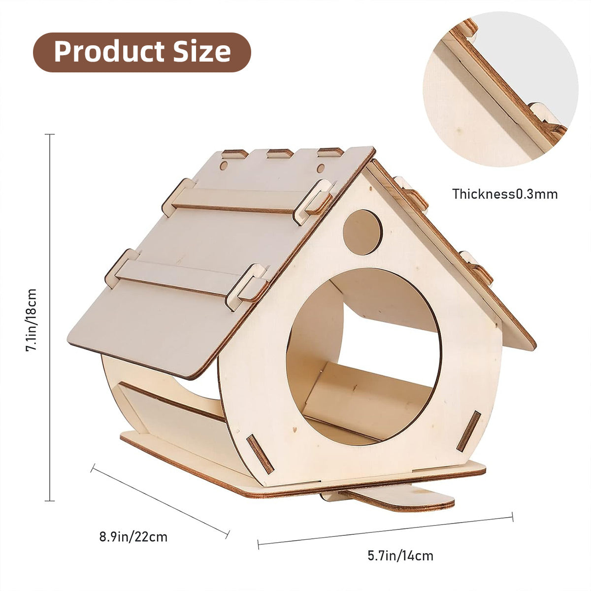 Hanging Bird House Nest Feeder Outdoor Garden Cage Shelter For Small Wild Birds V528-BIRD-22-14-18CM-138330