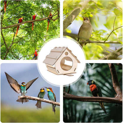 Hanging Bird House Nest Feeder Outdoor Garden Cage Shelter For Small Wild Birds V528-BIRD-22-14-18CM-138330