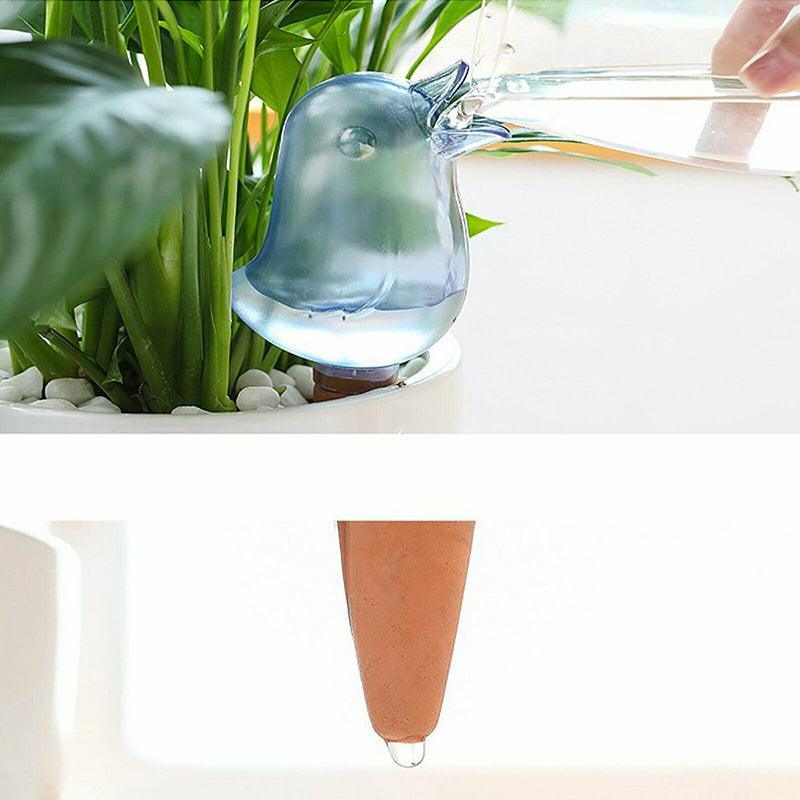 4Pcs Plant Self Watering Spikes Pot Drip Irrigation Garden Tool Plant Waterer Au V528-BIRD-2BLUE2RED-106551