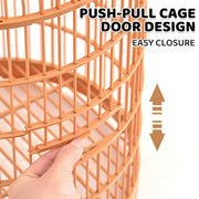 Luxury Portable Bird Cage Round Design Travel Pet Carrier for Small Birds V528-BIRD-CAGE-668300