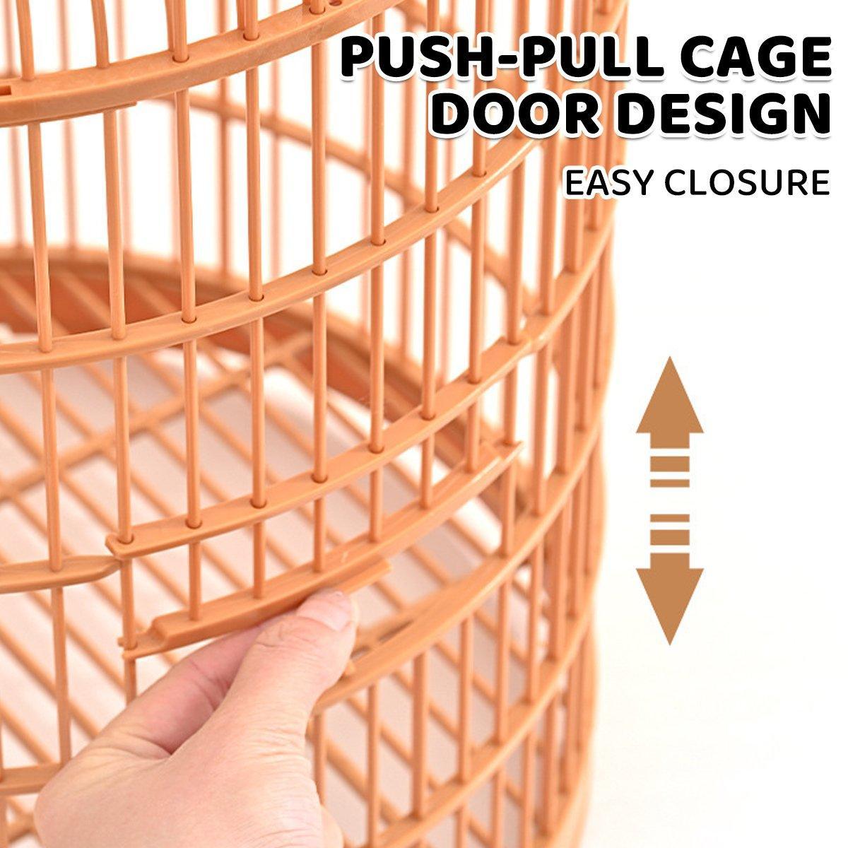 Luxury Portable Bird Cage Round Design Travel Pet Carrier for Small Birds V528-BIRD-CAGE-668300