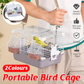 Portable Bird Carrier Cage Backpack Travel Bird Cage Outdoor Ventilated Pet Bag - Grey V528-BIRD-CAGE-GREY-524043