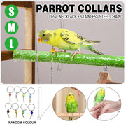 Parrot Neck Collar Stainless Steel Bird Chain Training Adjustable Bird Leash - S-Diameter 1.6cm V528-BIRD-CHAIN-MYS-S-277931