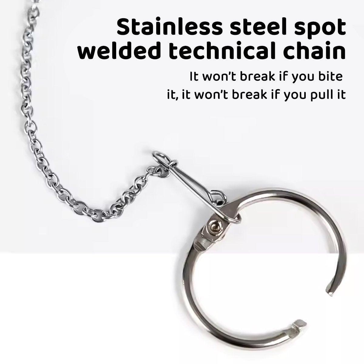 Parrot Neck Collar Stainless Steel Bird Chain Training Adjustable Bird Leash - S-Diameter 1.6cm V528-BIRD-CHAIN-MYS-S-277931