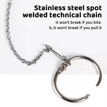 Parrot Neck Collar Stainless Steel Bird Chain Training Adjustable Bird Leash - S-Diameter 1.6cm V528-BIRD-CHAIN-MYS-S-277931