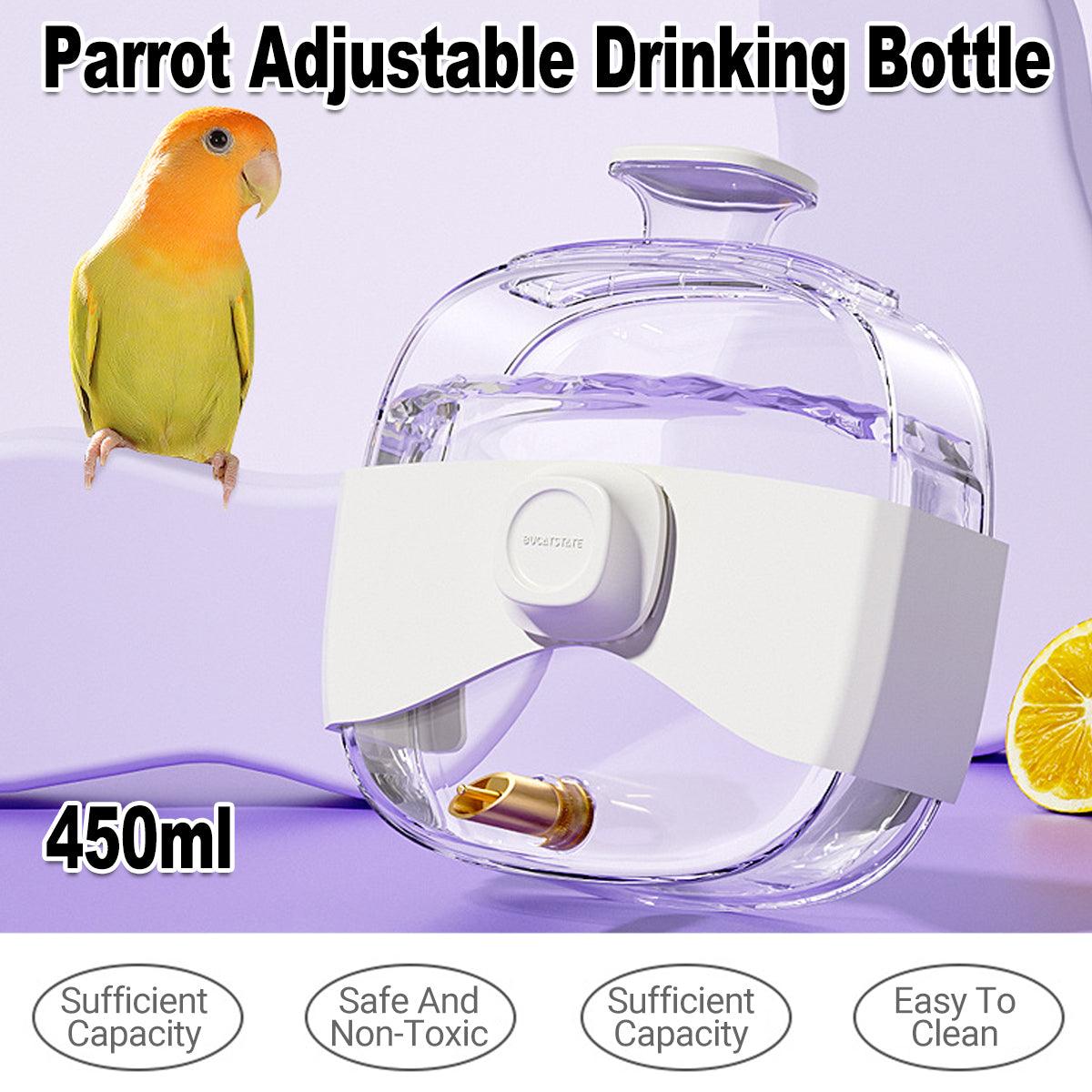 450ml Parrot Water Bottle Bird Drinker Feeder Large Capacity for Birds and Pet V528-BIRD-DRINKER-715830