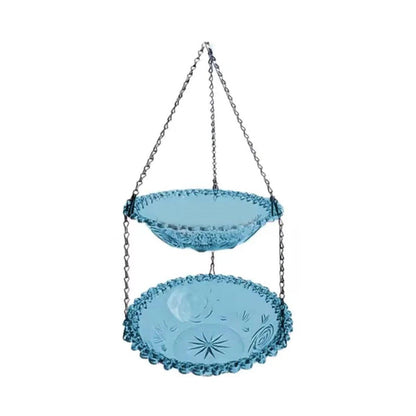 Outdoor Hanging Bird Feeder Bath Garden Patio Decoration for Attracting Birds - Grey V528-BIRD-FEEDER-2-GREY-312969