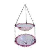 Outdoor Hanging Bird Feeder Bath Garden Patio Decoration for Attracting Birds - Grey V528-BIRD-FEEDER-2-GREY-312969