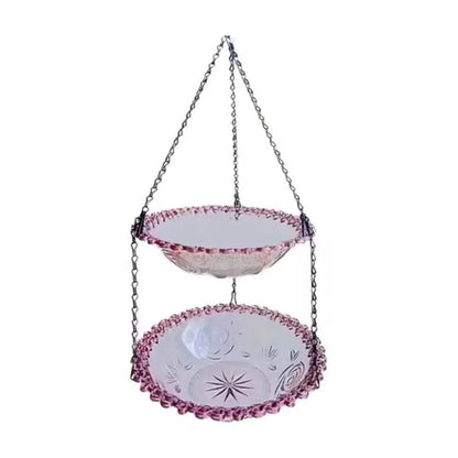 Outdoor Hanging Bird Feeder Bath Garden Patio Decoration for Attracting Birds - Grey V528-BIRD-FEEDER-2-GREY-312969
