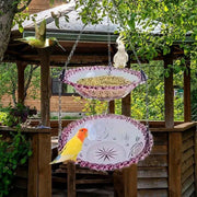 Outdoor Hanging Bird Feeder Bath Garden Patio Decoration for Attracting Birds - Purple V528-BIRD-FEEDER-2-PURPLE-414024