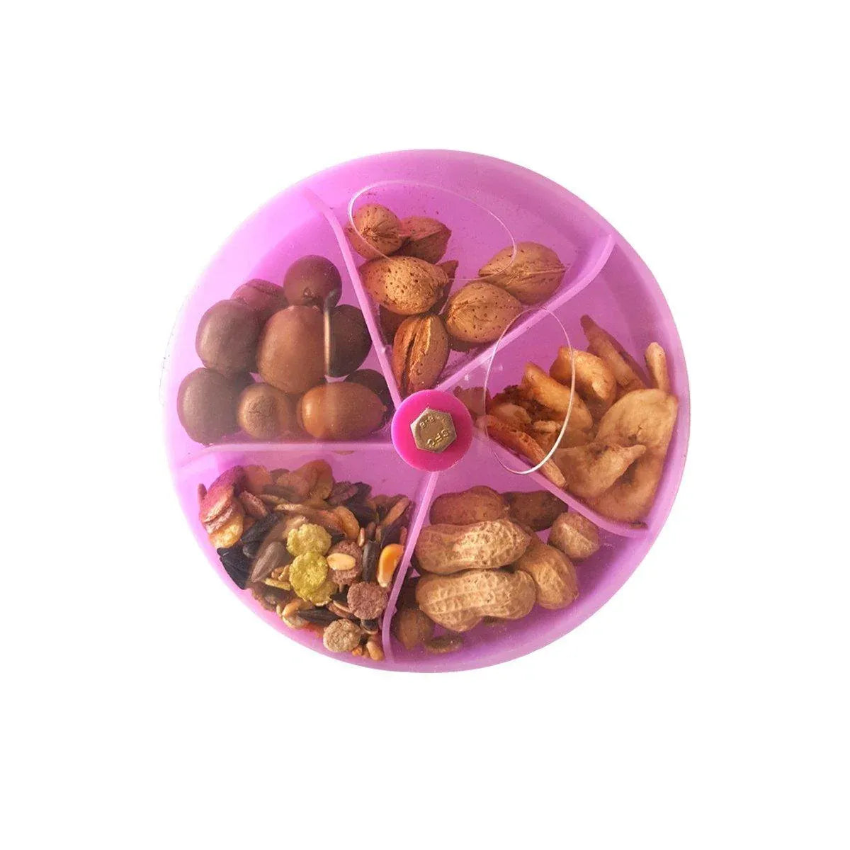 Parrot Foraging Toy Bird Chew Wheel Food Dispenser Divider Box Cage Accessory - Purple V528-BIRD-FEEDER-PURPLE-454466
