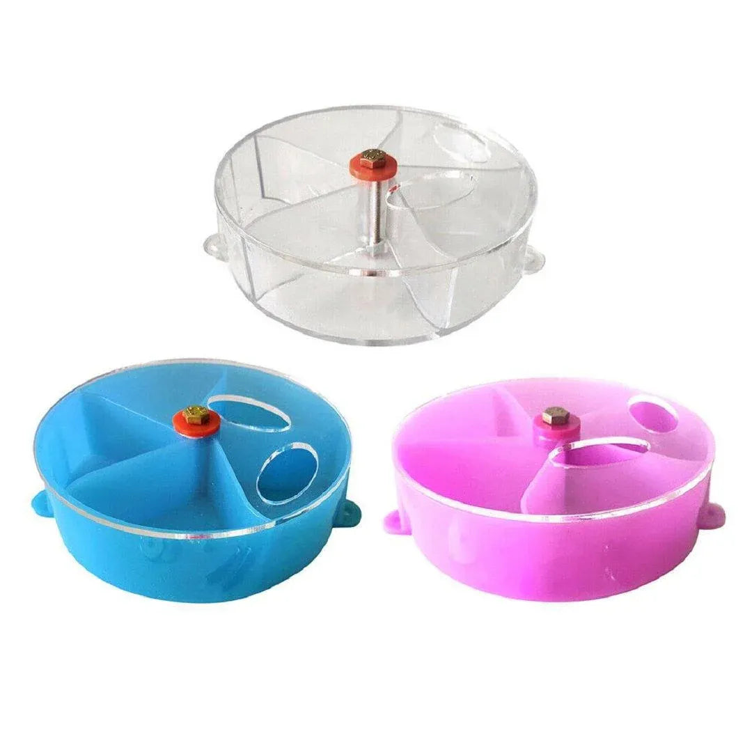 Parrot Foraging Toy Bird Chew Wheel Food Dispenser Divider Box Cage Accessory - Purple V528-BIRD-FEEDER-PURPLE-454466