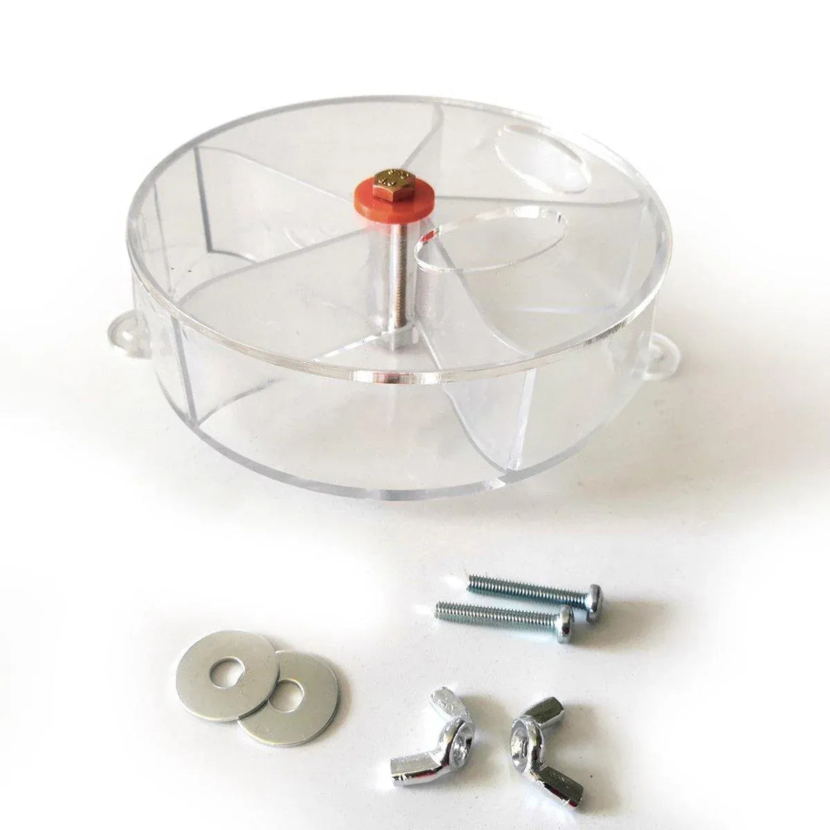 Parrot Foraging Toy Bird Chew Wheel Food Dispenser Divider Box Cage Accessory - Transparent V528-BIRD-FEEDER-TM-719438