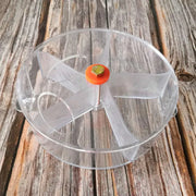 Parrot Foraging Toy Bird Chew Wheel Food Dispenser Divider Box Cage Accessory - Transparent V528-BIRD-FEEDER-TM-719438