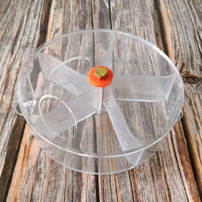Parrot Foraging Toy Bird Chew Wheel Food Dispenser Divider Box Cage Accessory - Transparent V528-BIRD-FEEDER-TM-719438