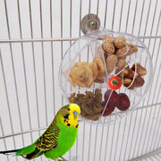 Parrot Foraging Toy Bird Chew Wheel Food Dispenser Divider Box Cage Accessory - Transparent V528-BIRD-FEEDER-TM-719438