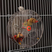 Parrot Foraging Toy Bird Chew Wheel Food Dispenser Divider Box Cage Accessory - Transparent V528-BIRD-FEEDER-TM-719438
