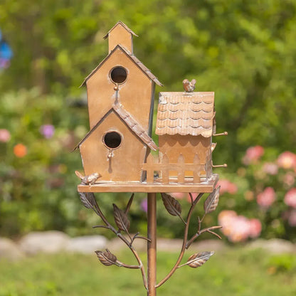 Birdhouse Garden Stakes Outdoor Yard Ornaments for Lawn and Garden Decoration - A V528-BIRD-HOUSE-A-570838
