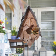 Human Face Birdhouse Resin Garden Ornament Outdoor Bird Nest Decor Statue V528-BIRD-NEST-546667