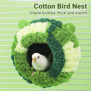 Hanging Warm Cotton Nest Hammock Cozy Bed for Parrots and Other Bird Species - Blue V528-BIRD-NEST-BLUE-558361