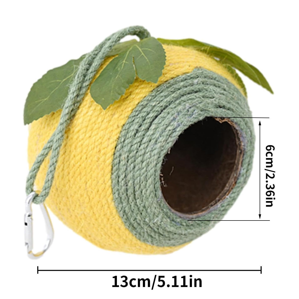 Bird Nest Parrot Nest Coconut Shell Braided Twine Colourful Cage Hanging Bed - White-Green-Screw Model V528-BIRD-NEST-GREEN-LS-755818